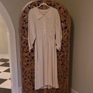 Chic Cream Long Sleeve Dress Yoshie Inaba